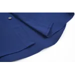 AMI Oxford Cotton Long-Sleeve Shirt - Navy