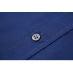 AMI Oxford Cotton Long-Sleeve Shirt - Navy