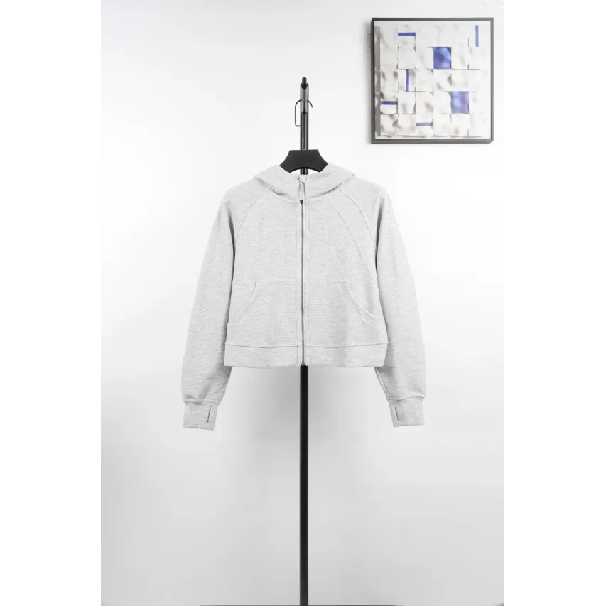 lululemon Waffle Hooded Jacket - Very Light Grey