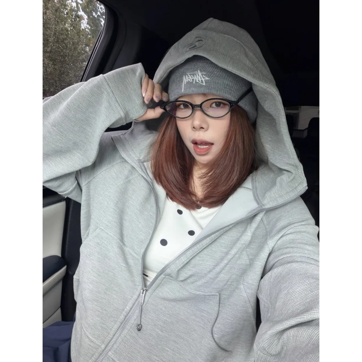 lululemon Waffle Hooded Jacket - Very Light Grey