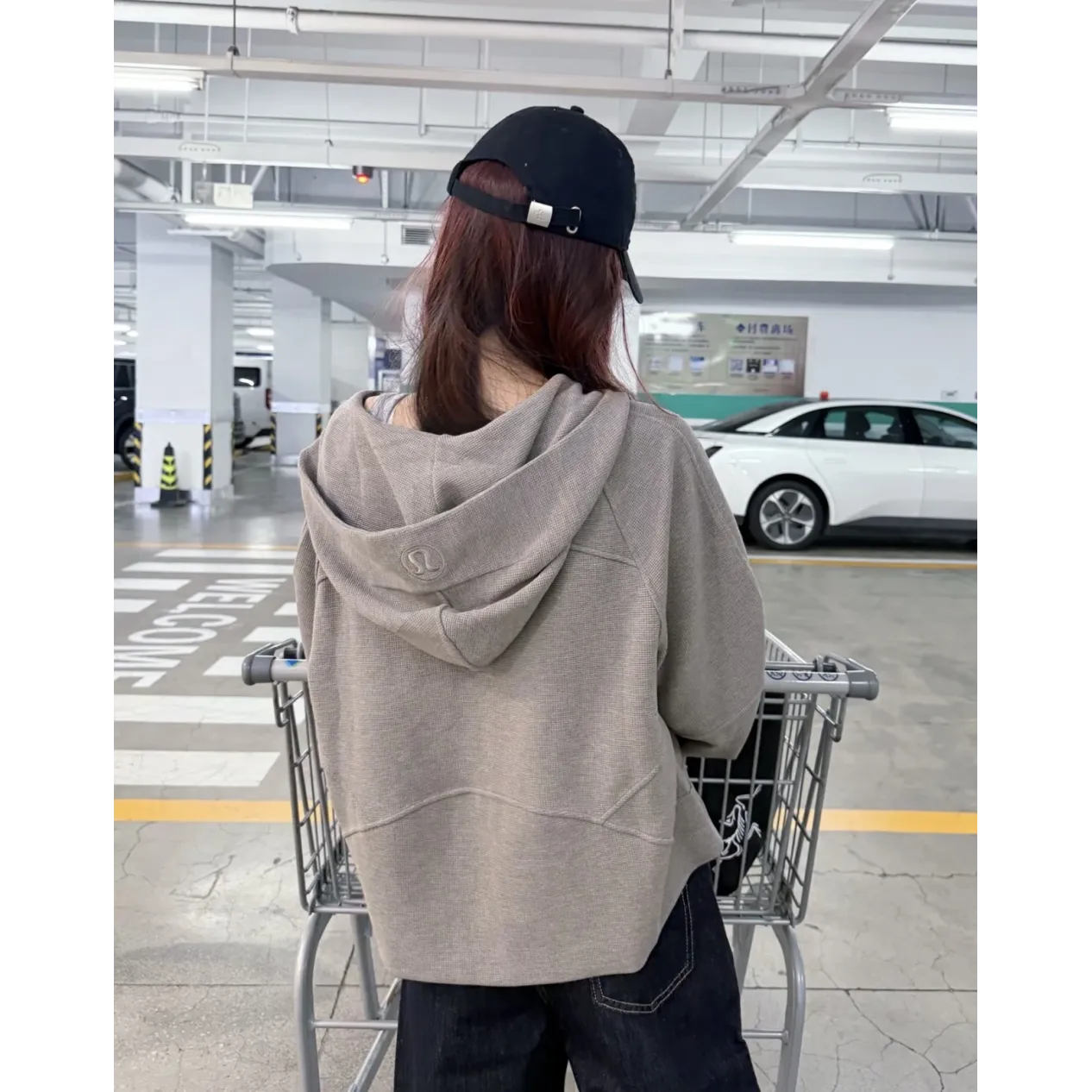 lululemon Waffle Hooded Jacket - Warm Taupe Grey
