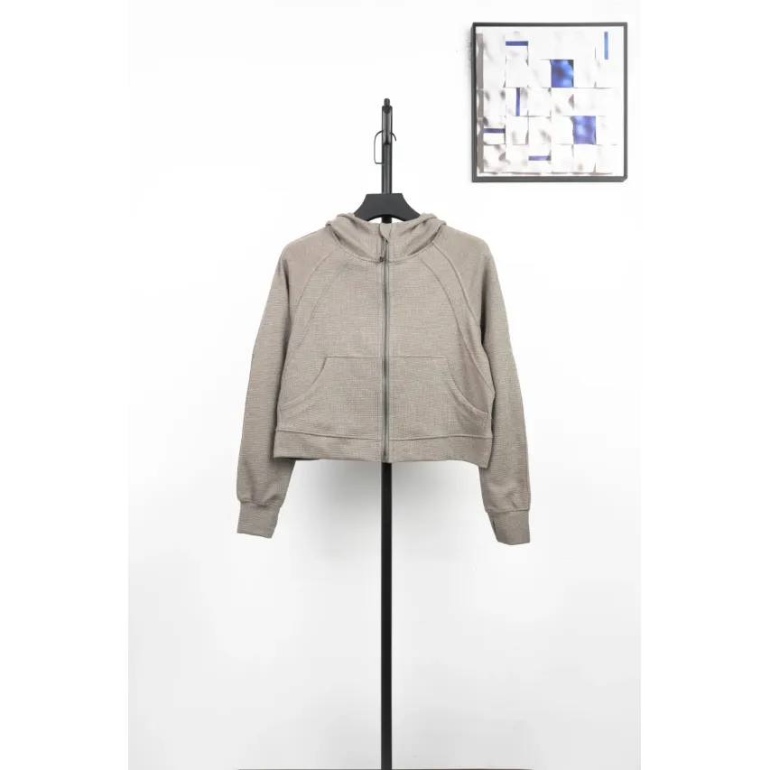 lululemon Waffle Hooded Jacket - Warm Taupe Grey