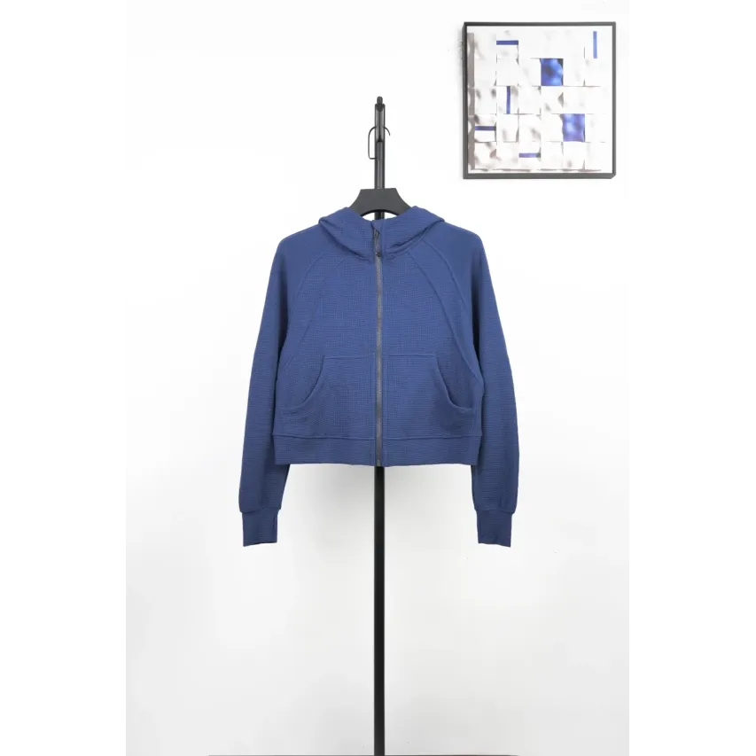 lululemon Waffle Hooded Jacket - Twill Blue