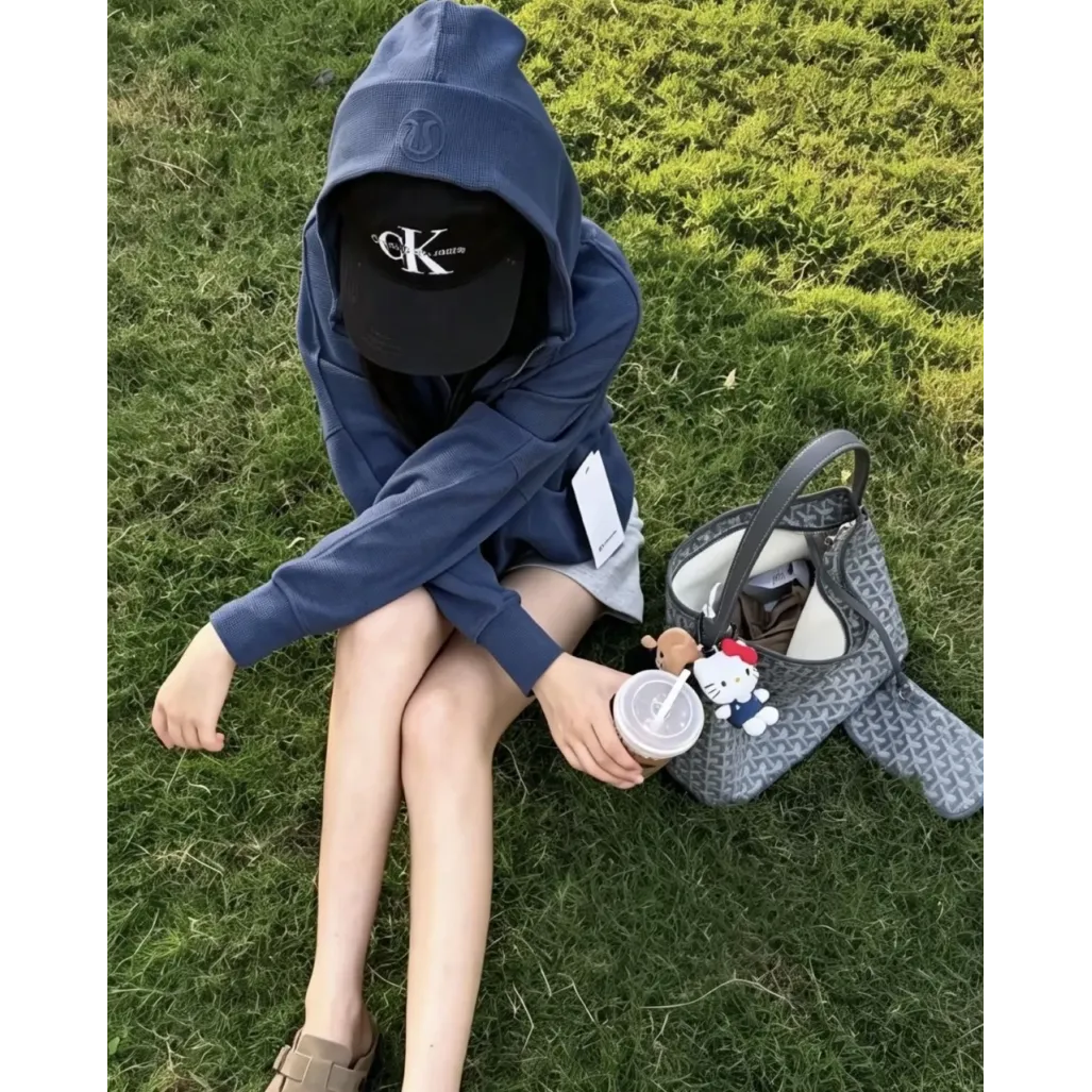 lululemon Waffle Hooded Jacket - Twill Blue