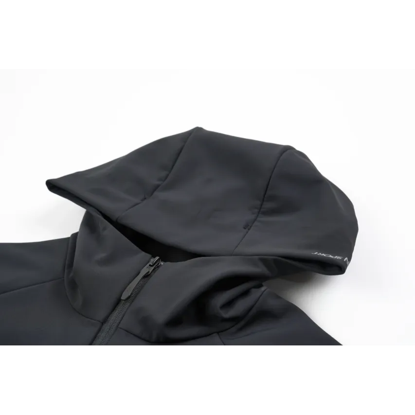 Kolon Men's Fleece-Lined Hooded Softshell Jacket - Black