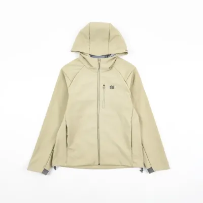 Kolon Men's Fleece-Lined Hooded Softshell Jacket - Dark Beige
