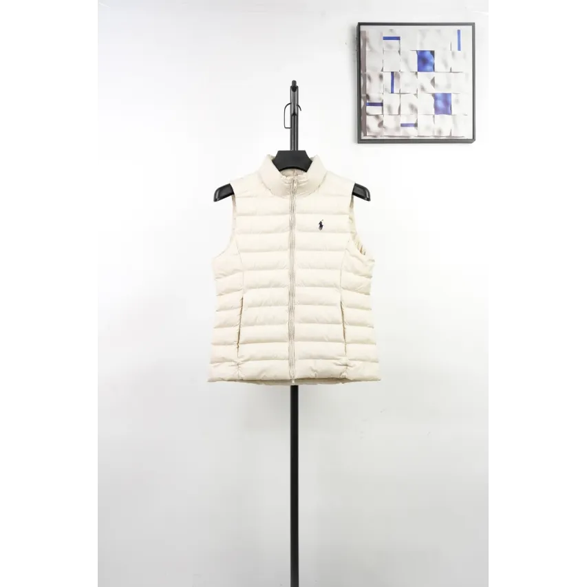 Ralph Lauren Men's Embroidered Pony Padded Vest - Off White