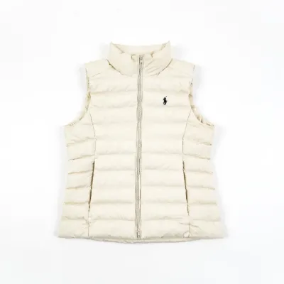 Ralph Lauren Men's Embroidered Pony Padded Vest - Off White