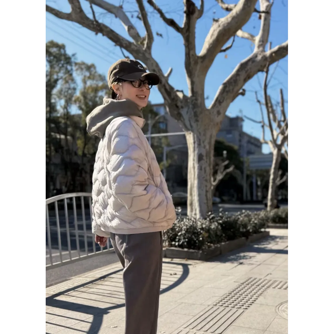 lululemon Women's Wave-Quilted Cropped Down Jacket - Dove Grey
