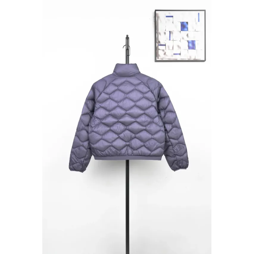 lululemon Women's Wave-Quilted Cropped Down Jacket - Grape Purple