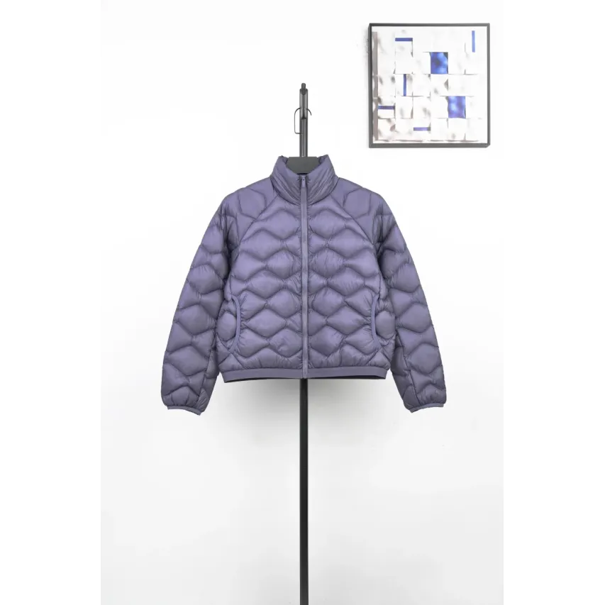 lululemon Women's Wave-Quilted Cropped Down Jacket - Grape Purple