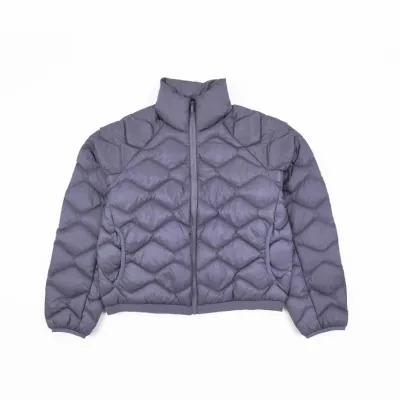 lululemon Women's Wave-Quilted Cropped Down Jacket - Grape Purple