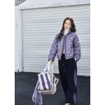 lululemon Women's Wave-Quilted Cropped Down Jacket - Grape Purple