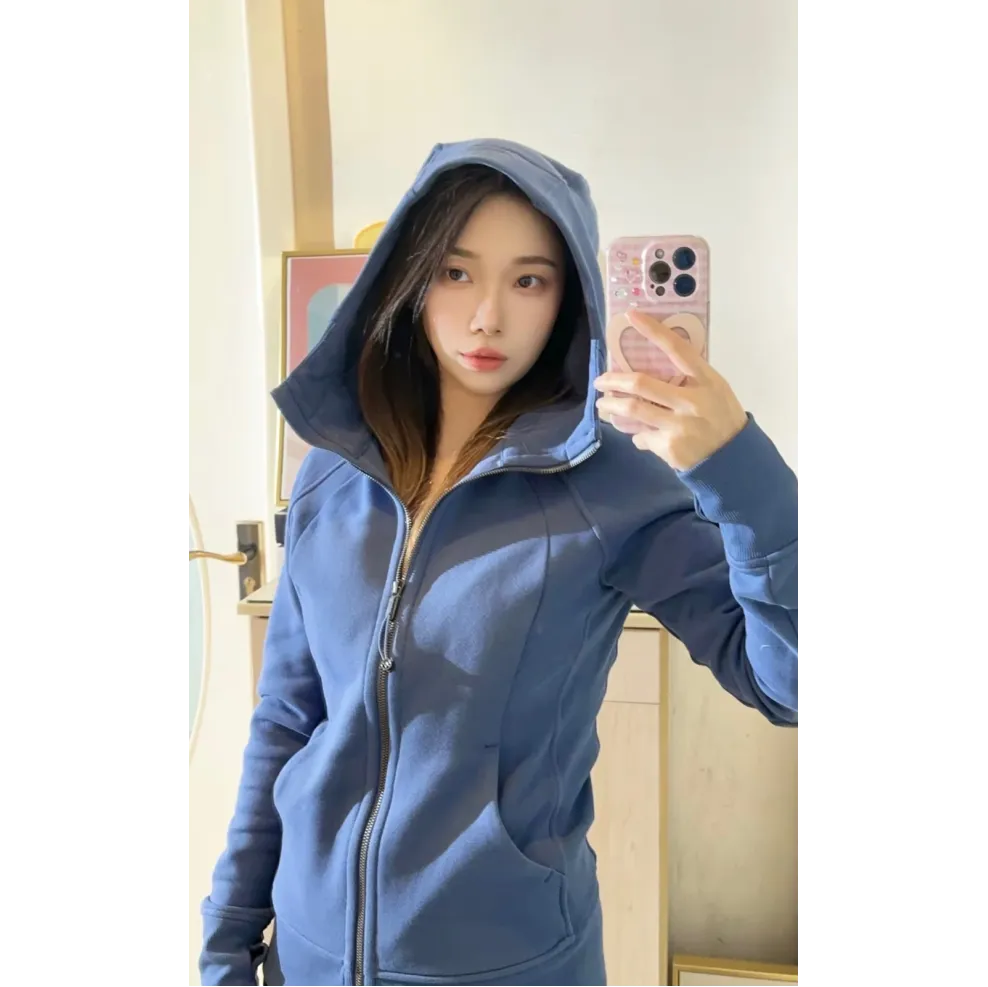 lululemon Scuba Fitted Waffle Sweatshirt - Twill Blue
