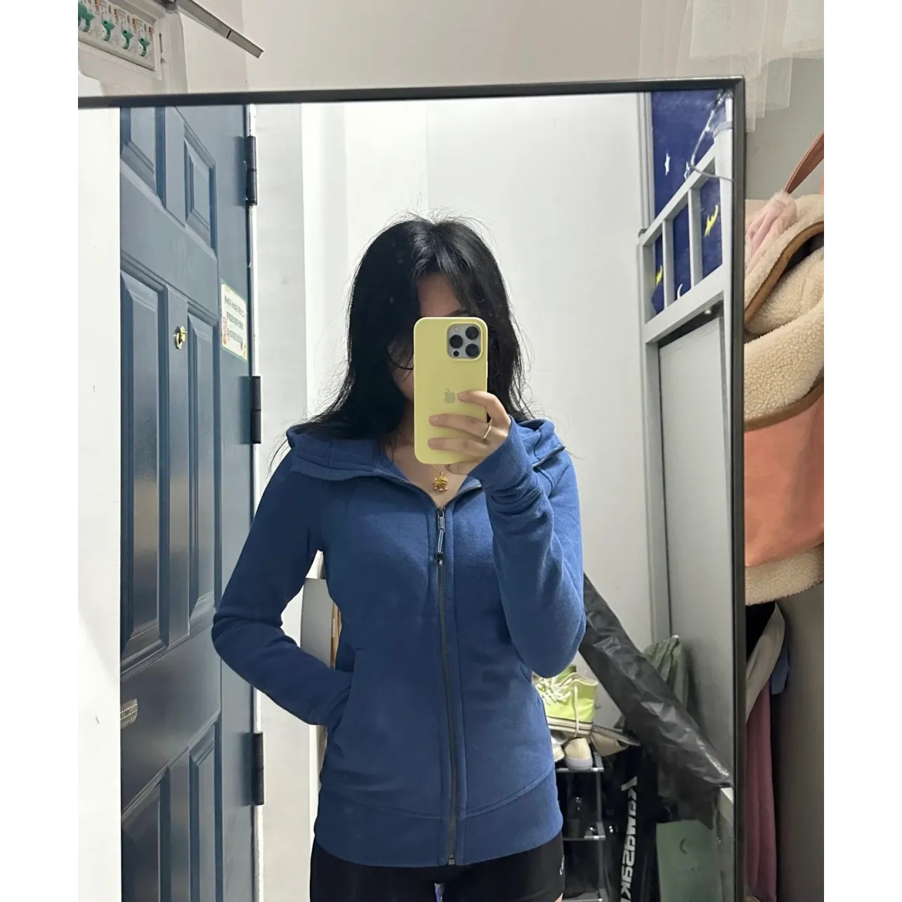 lululemon Scuba Fitted Waffle Sweatshirt - Twill Blue