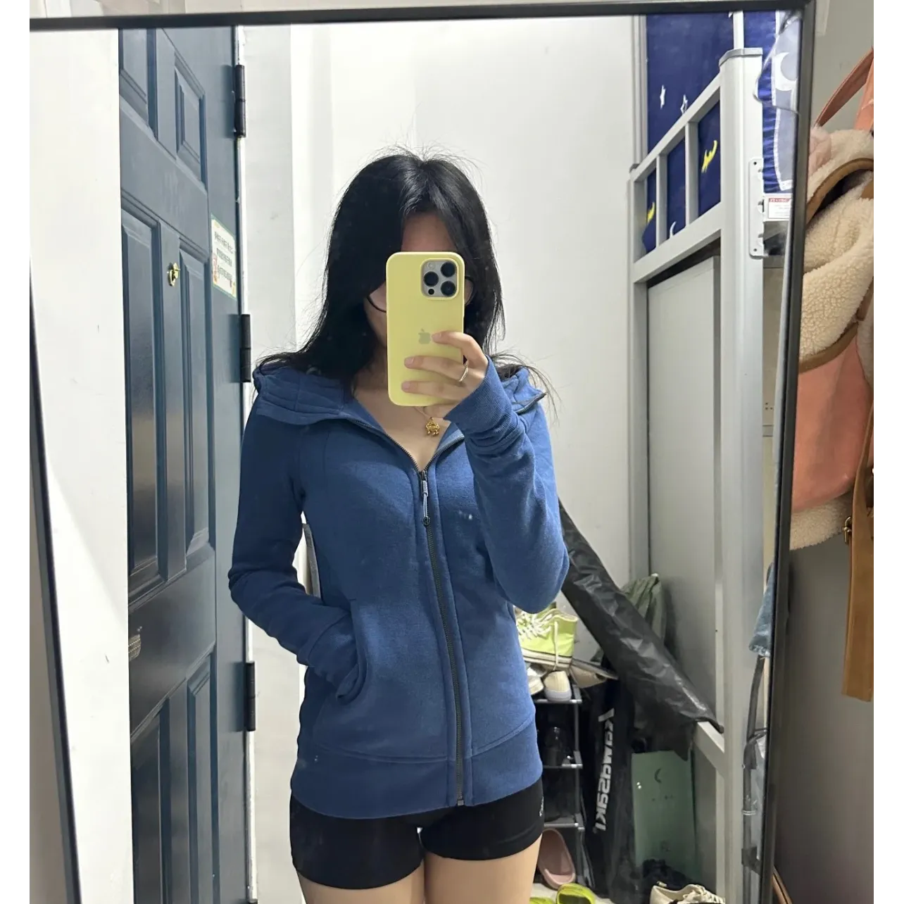 lululemon Scuba Fitted Waffle Sweatshirt - Twill Blue