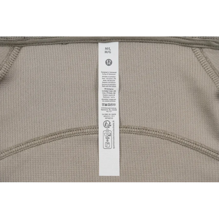 lululemon Scuba Fitted Waffle Sweatshirt - Warm Taupe Grey