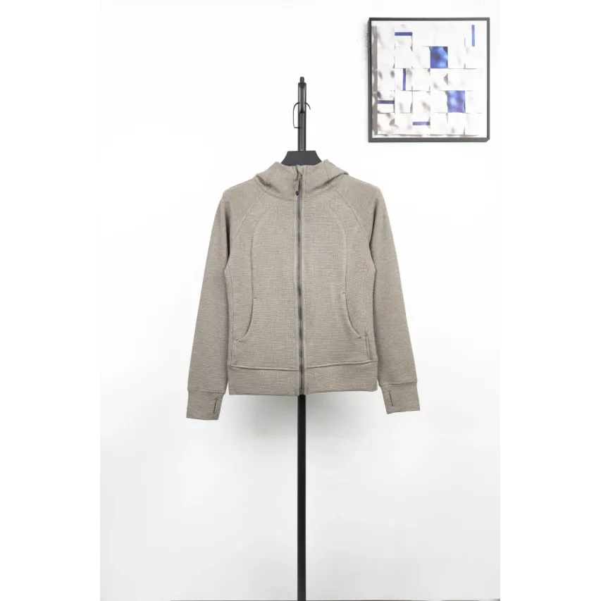 lululemon Scuba Fitted Waffle Sweatshirt - Warm Taupe Grey