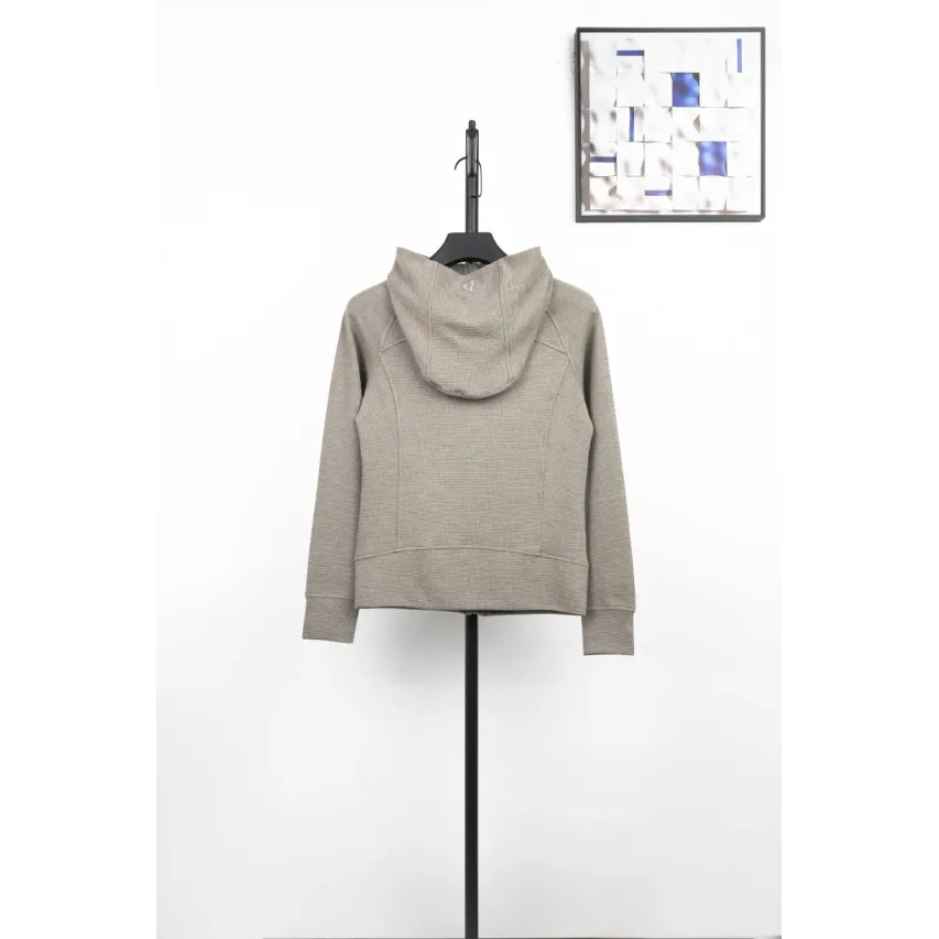 lululemon Scuba Fitted Waffle Sweatshirt - Warm Taupe Grey