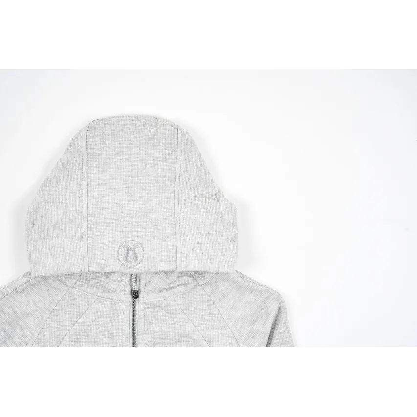 lululemon Scuba Fitted Waffle Sweatshirt - Very Light Grey