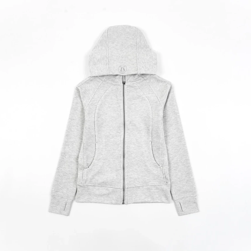 lululemon Scuba Fitted Waffle Sweatshirt - Very Light Grey