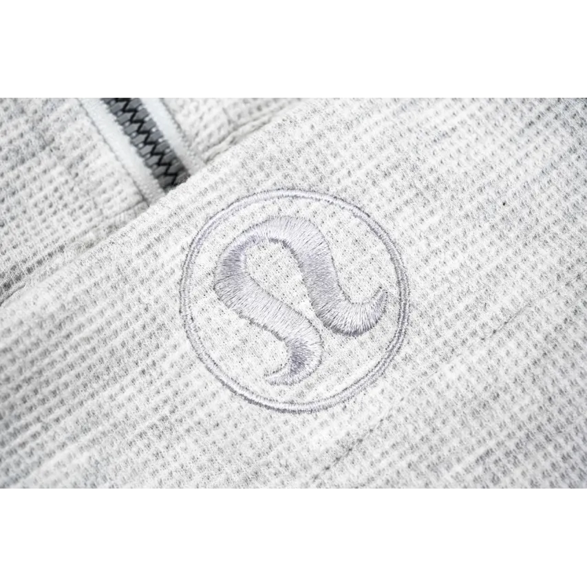 lululemon Scuba Fitted Waffle Sweatshirt - Very Light Grey
