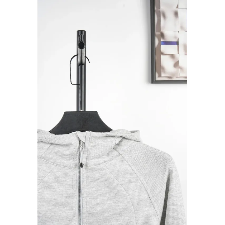 lululemon Scuba Fitted Waffle Sweatshirt - Very Light Grey