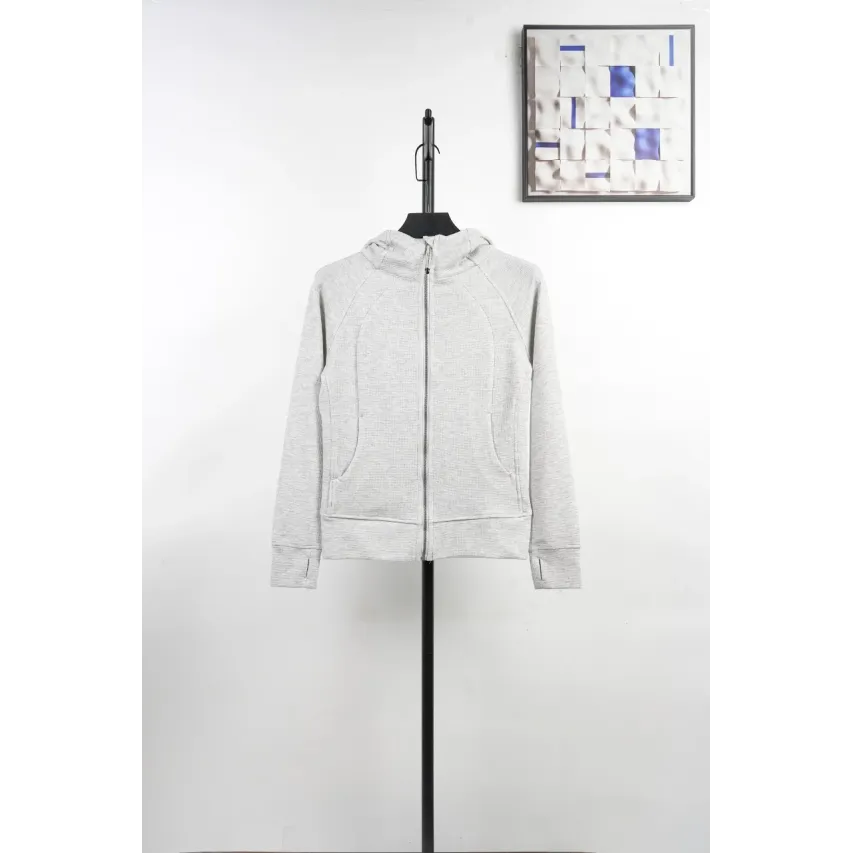 lululemon Scuba Fitted Waffle Sweatshirt - Very Light Grey