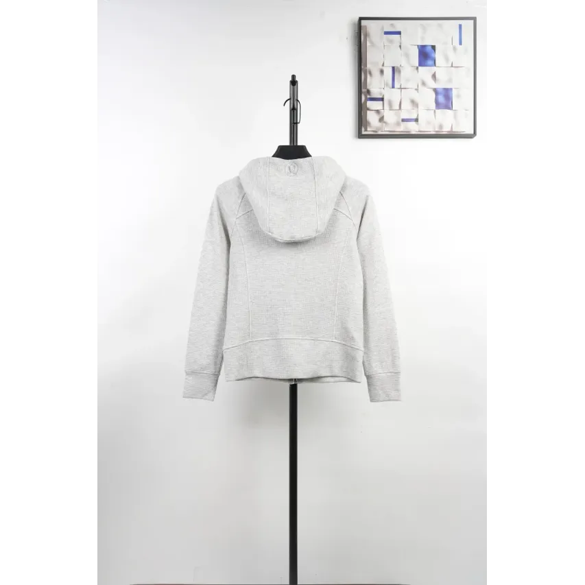 lululemon Scuba Fitted Waffle Sweatshirt - Very Light Grey
