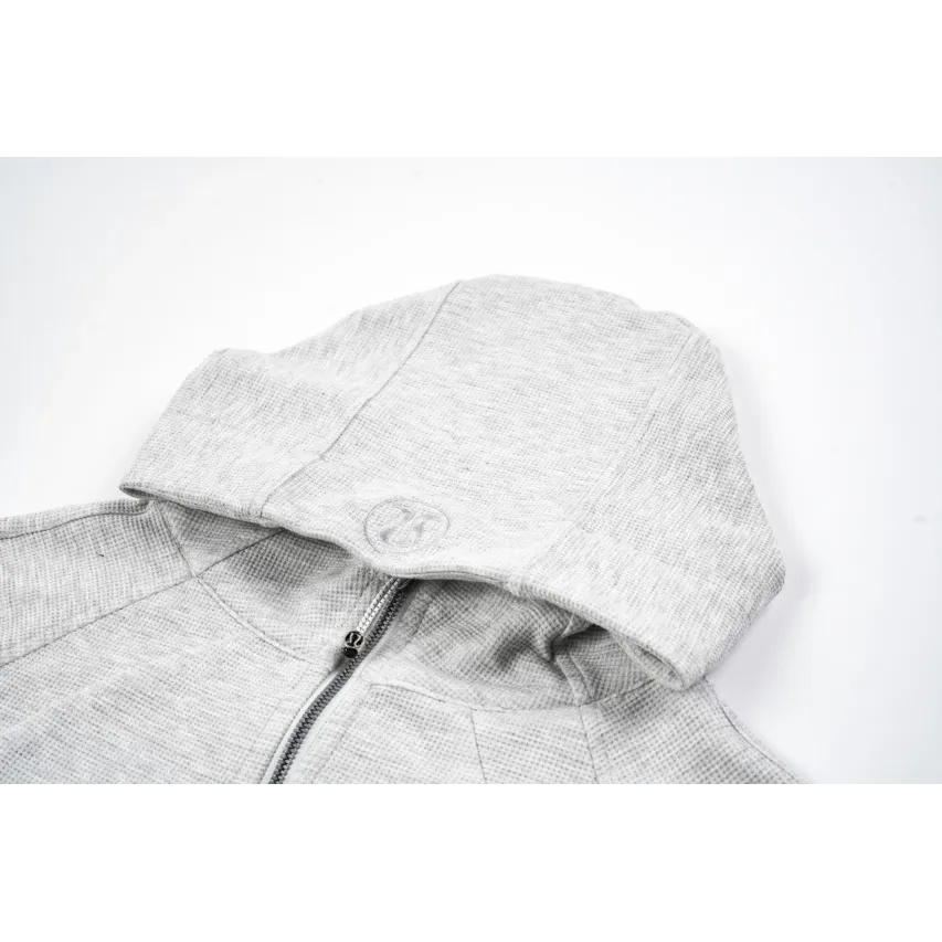 lululemon Scuba Fitted Waffle Sweatshirt - Very Light Grey