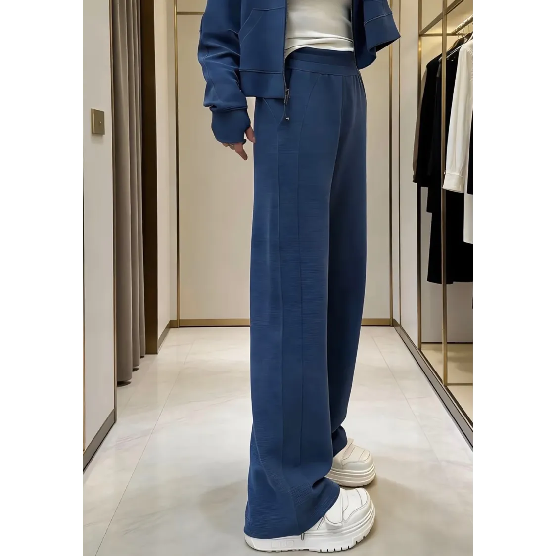 lululemon Scuba Waffle Knit Pants - Twill Blue
