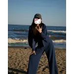 lululemon Scuba Waffle Knit Pants - Twill Blue