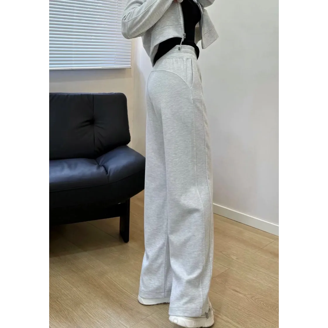 lululemon Scuba Waffle Knit Pants - Very Light Grey