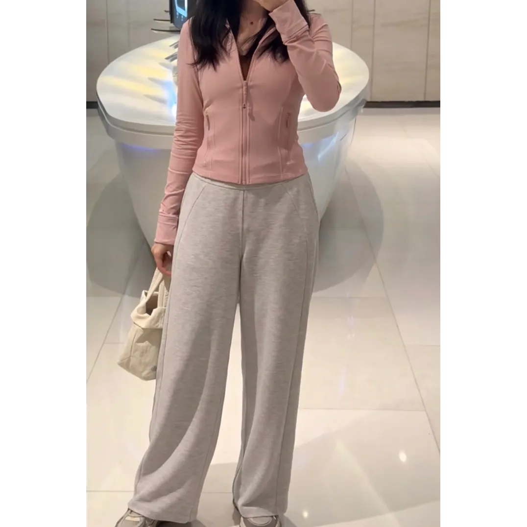 lululemon Scuba Waffle Knit Pants - Very Light Grey