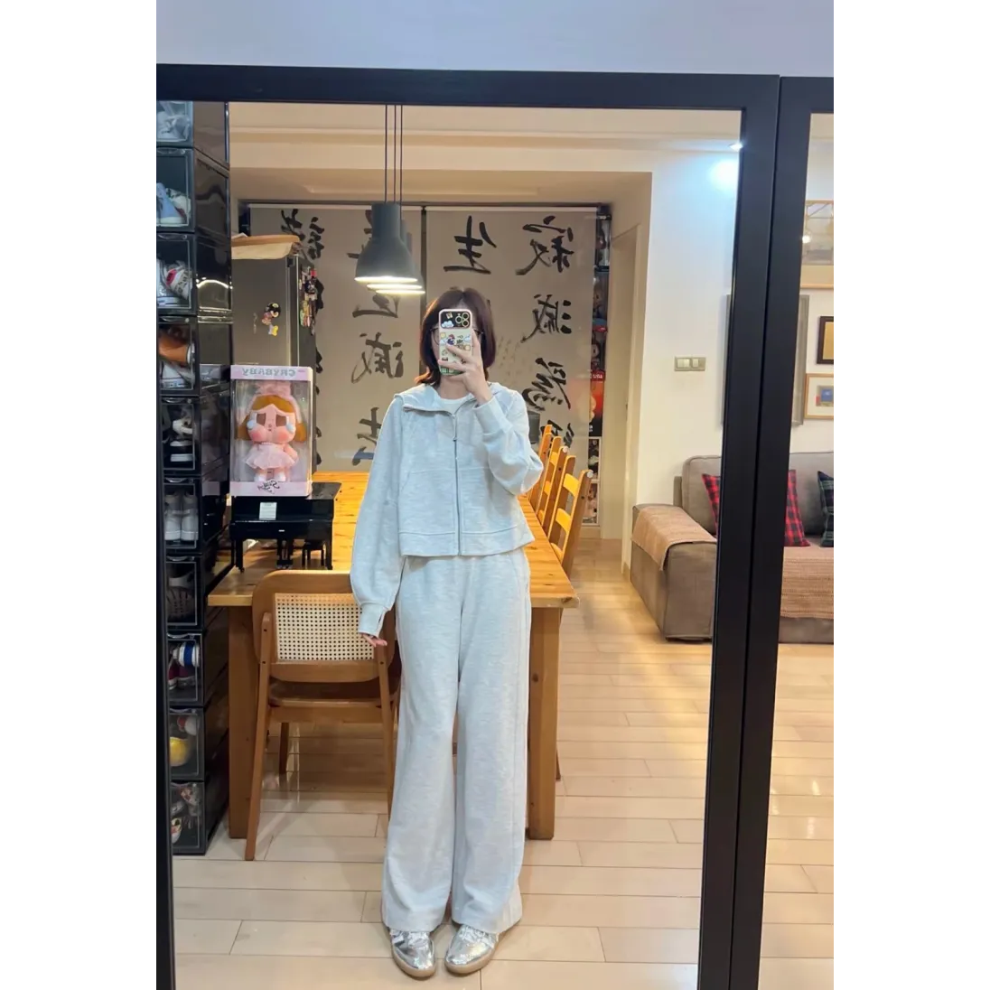 lululemon Scuba Waffle Knit Pants - Very Light Grey