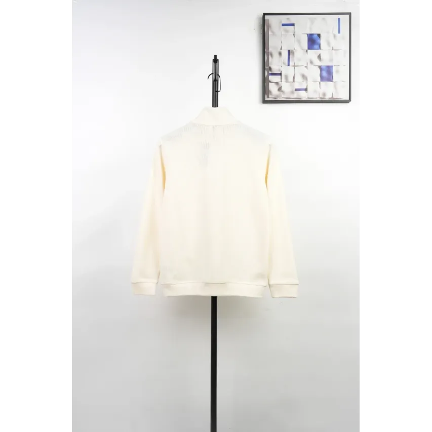 Ralph Lauren Embroidered Pony Half-Zip Sweatshirt - Off White
