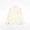 Ralph Lauren Embroidered Pony Half-Zip Sweatshirt - Off White