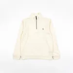 Ralph Lauren Embroidered Pony Half-Zip Sweatshirt - Off White