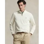Ralph Lauren Embroidered Pony Half-Zip Sweatshirt - Off White