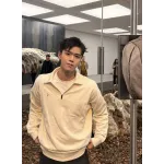 Ralph Lauren Embroidered Pony Half-Zip Sweatshirt - Off White