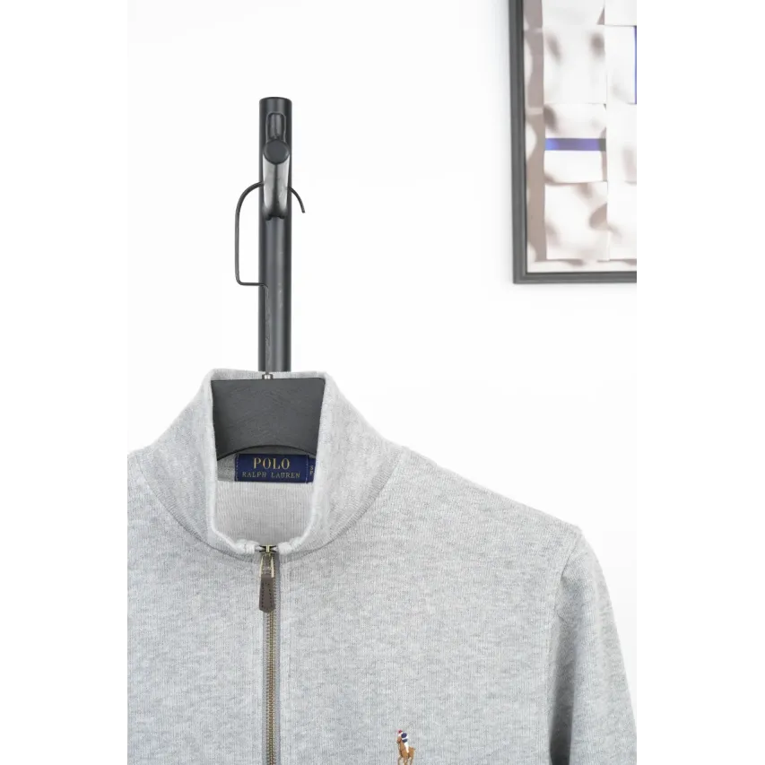 Ralph Lauren Embroidered Pony Half-Zip Sweatshirt - Grey
