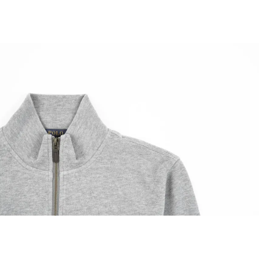 Ralph Lauren Embroidered Pony Half-Zip Sweatshirt - Grey