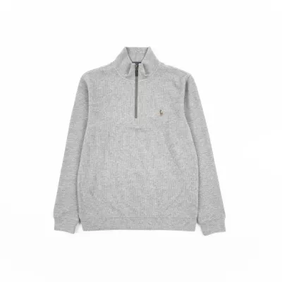 Ralph Lauren Embroidered Pony Half-Zip Sweatshirt - Grey