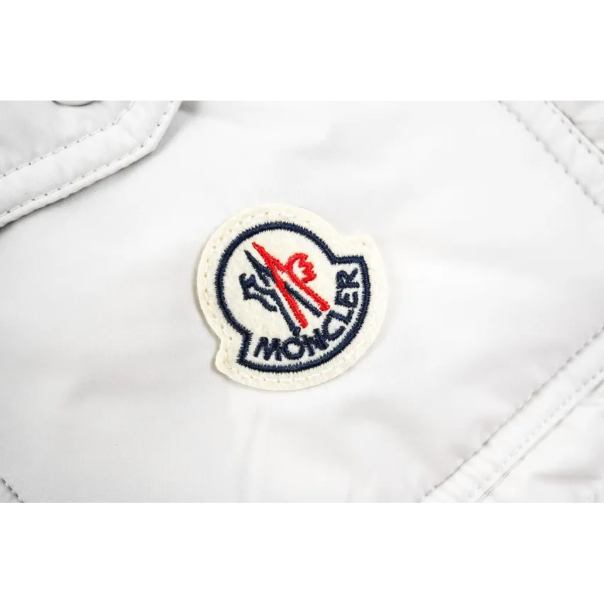 Moncler Maya Matte Cropped Hooded Down Jacket - White