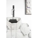 Moncler Maya Matte Cropped Hooded Down Jacket - White