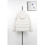 Moncler Maya Matte Cropped Hooded Down Jacket - White