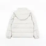 Moncler Maya Matte Cropped Hooded Down Jacket - White