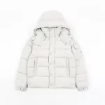 Moncler Maya Matte Cropped Hooded Down Jacket - White