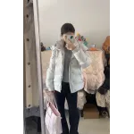 Moncler Maya Matte Cropped Hooded Down Jacket - White