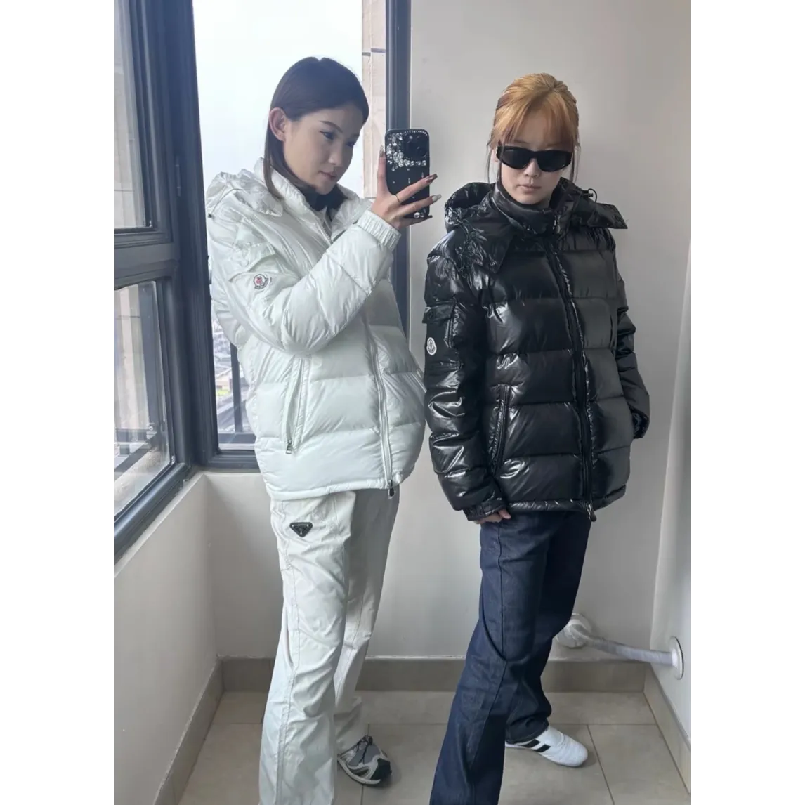 Moncler Maya Matte Cropped Hooded Down Jacket - White
